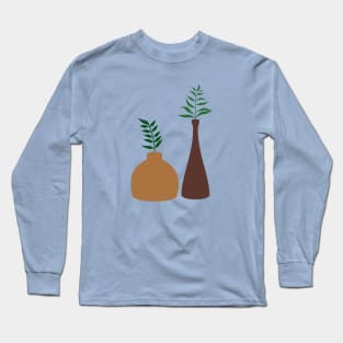 Boho Pots and Leaves Long Sleeve T-Shirt